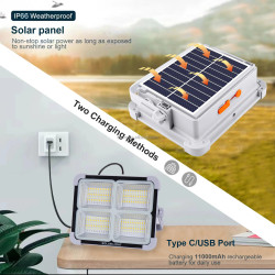 Faro Led Solare da Esterno a Risparmio Energetico 5 Modalità Lampada…