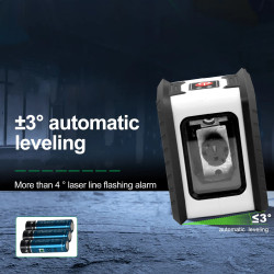Livella láser industrial giratoria de 360 grados con 2 líneas y…