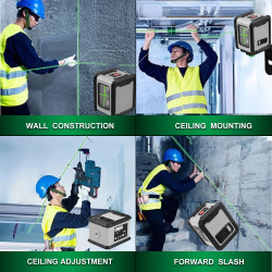 Industrial Rotating Laser Level with 2 Lines and Tripod for…