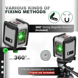 Industrial Rotating Laser Level with 2 Lines and Tripod for…