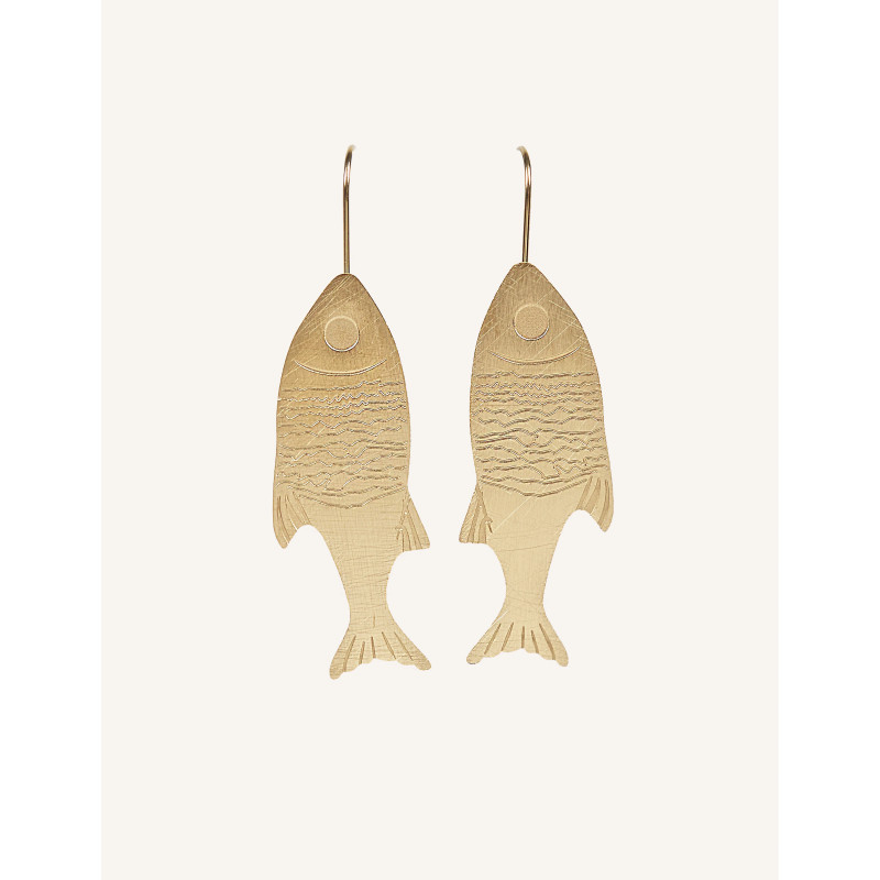 CUCOCUCA YXQ E252 Golden Stainless Steel Stud Earrings