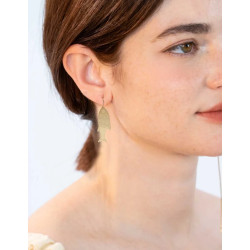 CUCOCUCA YXQ E252 Golden Stainless Steel Stud Earrings