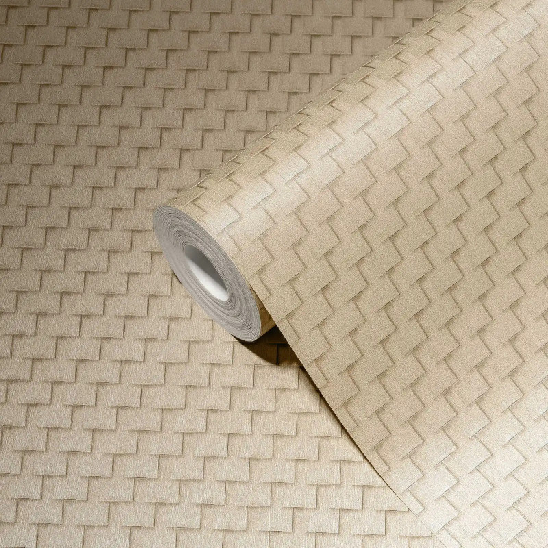 Carta da parati in vinile non tessuto moderna, rotoli colore beige…
