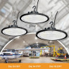 Lampara LED industrial UFO certificada CE IP65 de 100W 200W 300W