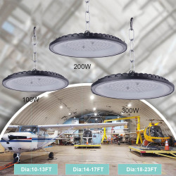 Stock en Allemagne IP65 100W-300W UFO LED Haut éclairage corporel en…