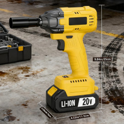 Wireless Impact Wrench 20V Lithium-Ion, 320Nm 500W, 1/2 Inch Drive…