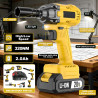 Wireless Impact Wrench 20V Lithium-Ion, 320Nm 500W, 1/2 Inch Drive…