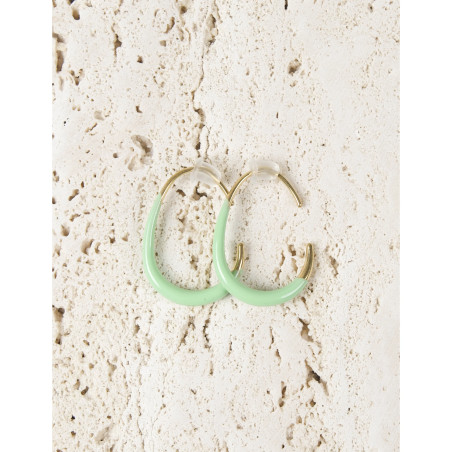CUCOCUCA YXQ 365 Stainless Steel Enamel Hoop Earrings
