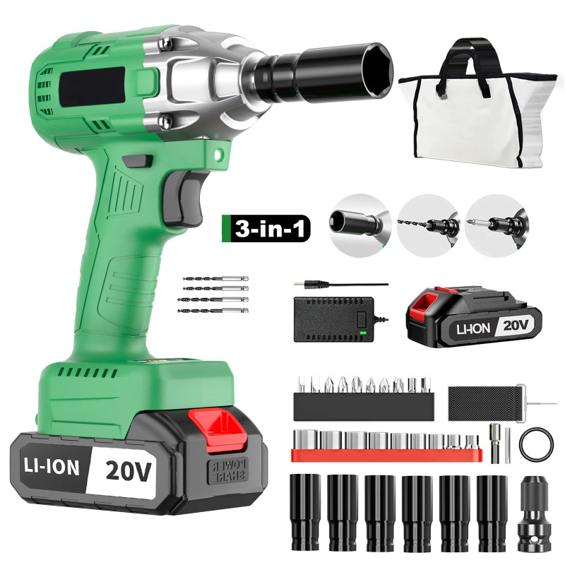 Battery-Powered Impact Wrench for Home Use