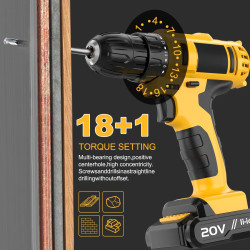 Battery Drill Driver 20V Without Key