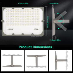 Projecteur LED imperméable IP66 à haute luminosité 6500K de…