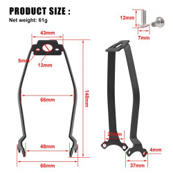 Parafango noir durable et facile à installer pour scooter électrique…