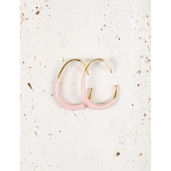 CUCOCUCA YXQ 365 Stainless Steel Enamel Hoop Earrings