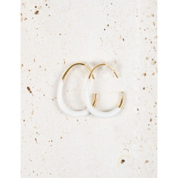CUCOCUCA YXQ 365 Stainless Steel Enamel Hoop Earrings