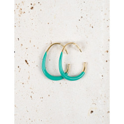 CUCOCUCA YXQ 365 Stainless Steel Enamel Hoop Earrings