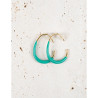 CUCOCUCA YXQ 365 Stainless Steel Enamel Hoop Earrings