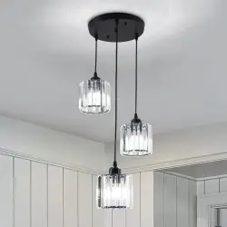 Lampadario Moderno a 3 Teste in Cristallo K9 LED, Lampada a…