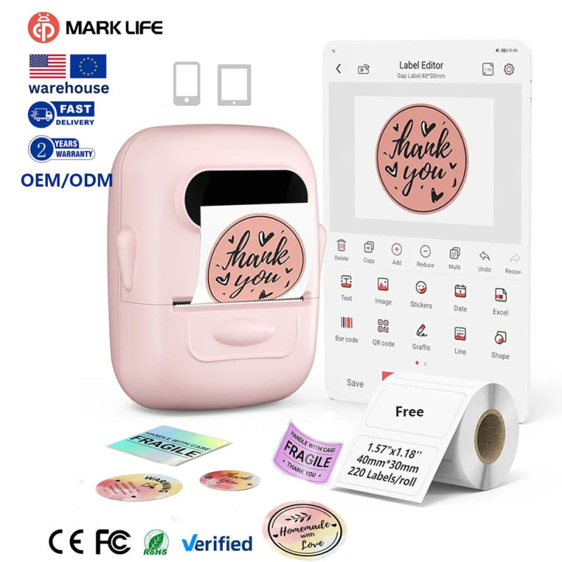 Marklife P50 Thermopapier-Drucker - Kein Tinten/Tonerkosten…