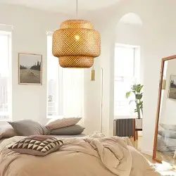 Handcrafted Bamboo Pendant Light for Kitchen Island Dining Room…