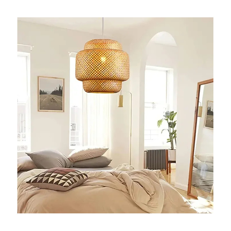 Handcrafted Bamboo Pendant Light for Kitchen Island Dining Room…