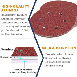 DE Warehouse 24/7 Free Shipping 100 Piece 6 Hole Sanding Pads 150mm…