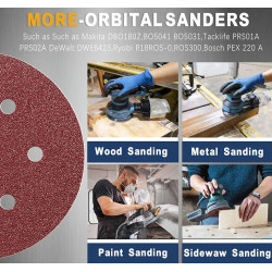 DE Warehouse 24/7 Free Shipping 100 Piece 6 Hole Sanding Pads 150mm…