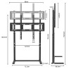 Soporte para TV de Piso Resistente, Ajustable en Altura, Universal…