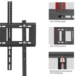 Supporto da Pavimento per TV Resistente, Regolabile in Altezza…