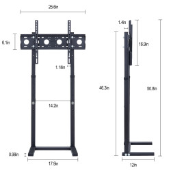High Floor Universal Mount for 32-65'' LED LCD Flat Screen TV