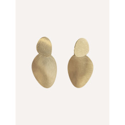 CUCOCUCA YXQ E66 Golden Stainless Steel Minimalist Earrings