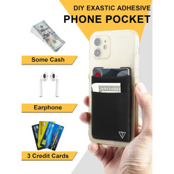 Multi-Slot Card Holder with Front Pocket for Cash and One-Touch…