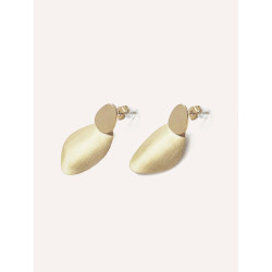 CUCOCUCA YXQ E66 Golden Stainless Steel Minimalist Earrings