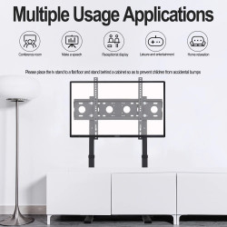 UNHO Floor TV Stand: Free Standing Trolley TV Regolabile in Altezza…