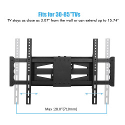 Supporto per TV a parete con braccio articolato per schermi da 30 a…