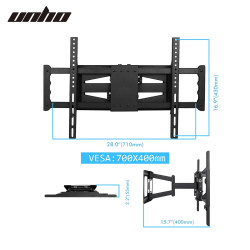 Montaje para TV de doble brazo articulado para pared de 30-85 pulgadas