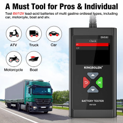킹볼레 BM580 6V 12V 자동차 배터리 전압 테스트기