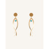 CUCOCUCA YXQ E444 Stainless Steel Earrings with Natural African Stone