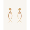 CUCOCUCA YXQ E444 Stainless Steel Earrings with Natural African Stone