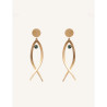 CUCOCUCA YXQ E444 Stainless Steel Earrings with Natural African Stone