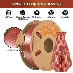 Filament ERYONE Silk PLA Coloré 1.75MM avec Service d'Impression -…