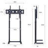 Universal Freistehender TV-Ständer Verstellbar für 32-65 Zoll