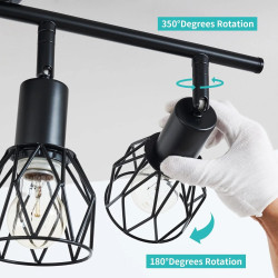 High-Quality Suspended Lamp with 4 Spotlights, Nordic Style Design…