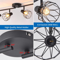 Lampe à Suspendre de Haute Qualité avec 4 Bougies, Design…