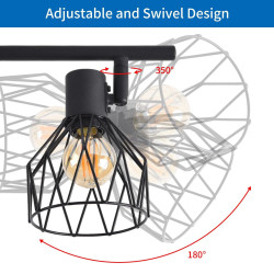 Lampe à Suspendre de Haute Qualité avec 4 Bougies, Design…
