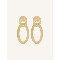 CUCOCUCA YXQ E291 Golden Stainless Steel Minimalist Stud Earrings