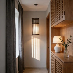 Modern Boho Woven Rattan Pendant Light