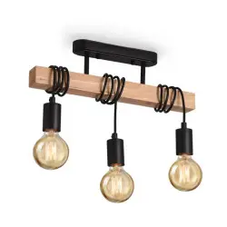 Lampada a sospensione LED multifatta in legno massello stile…