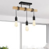 Lampara a Sospensione LED Multifunzionale in Legno Massello Stile…