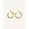 Cucocuca YXQ E299 Fine Hoop Earrings with Natural Stone