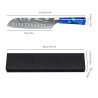 Cuchillo Santoku Ultra Afilado de 7 Pulgadas, Lama de Acero…